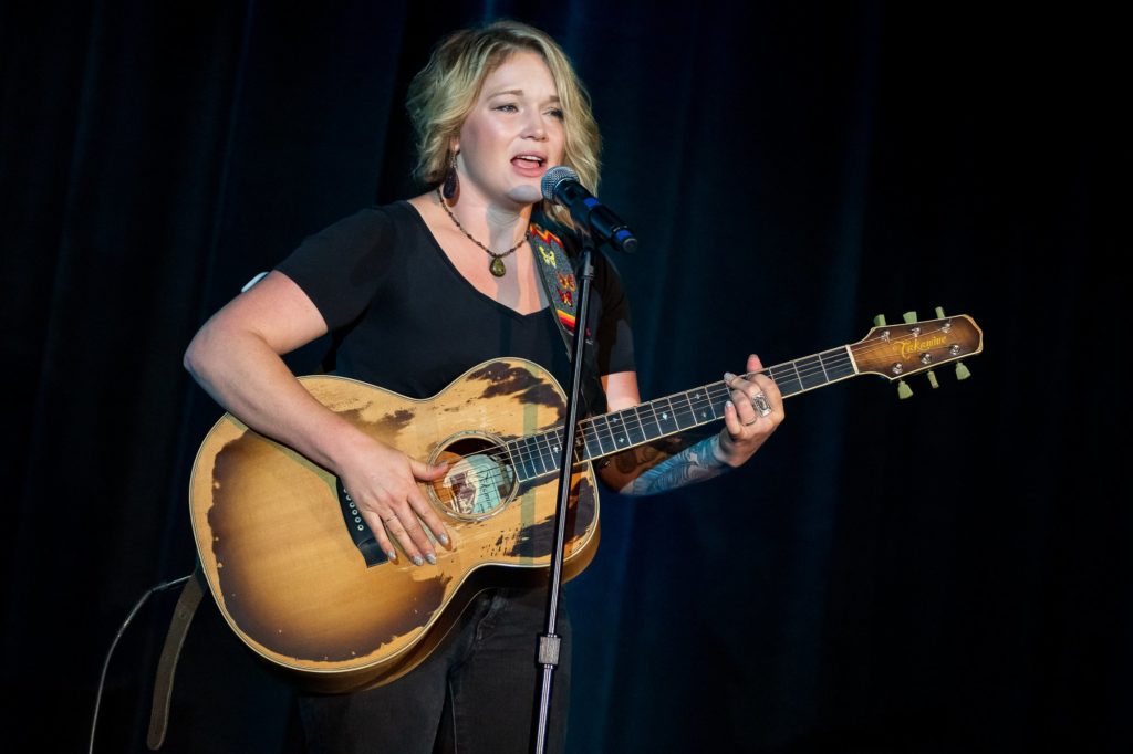 Crystal Bowersox sang before the opening keynote