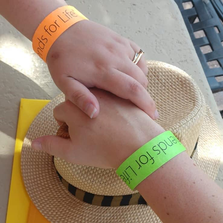 Green and Orange Bracelet with FFL Program Crop Square